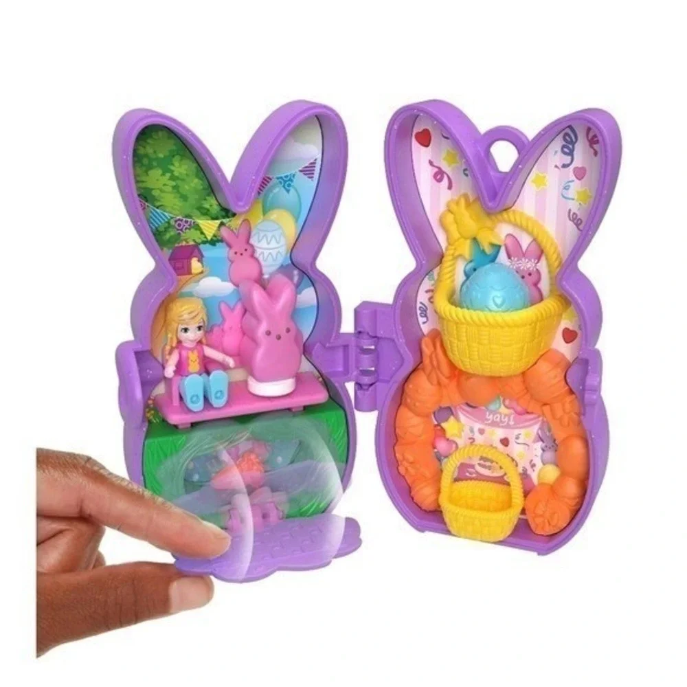 Polly‎ Pocket Peeps Playland 2 Pack NEW Easter Bunny Mini Playsets